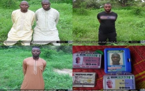Boko Haram/ISWAP Releases Pictures of Abducted Soldiers, Yobe Protocol Officers