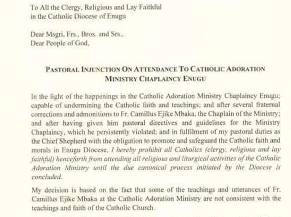 Father Mbaka – Catholics Banned from Attending Adoration